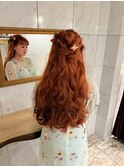 結婚式ヘア/ハーフアップ/卒業式ヘア/クラシカルヘアアレンジ