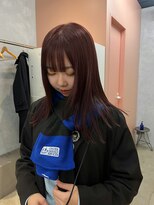 アマーク(a mark)&nbsp;【住野 桃香】ブリーチなしwine red☆水素カラー