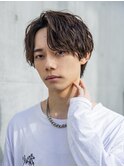 小久保styleフェザーパーマフェザーショートグレーエンドカラー