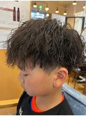 札幌美容室キッズカットツイストパーマ刈り上げ爽やかマッシュ