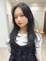 モク 立川(moc)&nbsp;韓国風レイヤーカットブリーチダブルカラー前髪