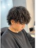 【難波NO.1 メンズパーマ☆】勝沼パーマ+メンズカット+顔剃り ¥15,400