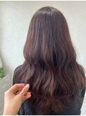 チョコレートカラー／ツヤ感／ロング