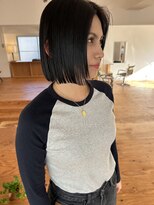 ギャザー 豊橋(Gather) 黒髪ぱっつんボブ