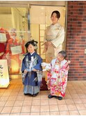 七五三★3歳被布着付けヘアーメイク★訪問着着付けヘアー★5歳袴