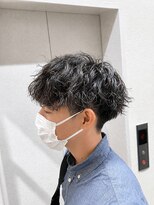 コア(CO:A)&nbsp;シャドウパーマ　メンズシースルーマッシュニュアンスパーマ韓国