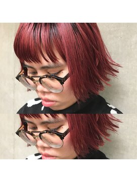 ビビト(bibito) bibito チェリー レッド 切りっぱなしボブ
