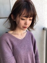 ビスコッティヘア (BISCOTTI HAIR)&nbsp;ツヤベージュ×外ハネミディ