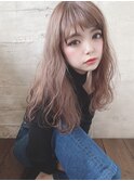 ミルクティーカラー/グレージュカラー/透け感/抜け感/era加藤