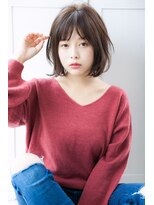 クシュ 所沢東口店(kusyu...)&nbsp;ブルーグレージュ×ぶつ切りボブ×アンニュイヘア×セシルカット