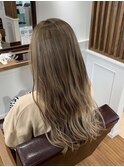 【サロンワークスタイル】ケアブリーチ、柔らかベージュ