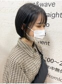 【morio】札幌ボブ　黒髪ぱつっと収まるボブ