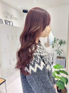 ジーナ 博多筑紫口(Zina) 【tama】ブリーチなし♪チェリーレッド◎