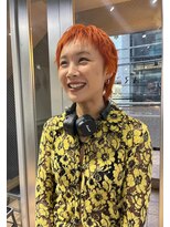 アルカナ 明治神宮前原宿(ARCANA) 斜めバンググレージュカラーデザインカラー　シルキーベージュ　