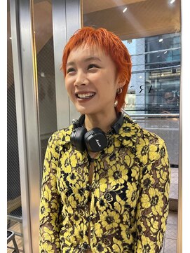 アルカナ 明治神宮前原宿(ARCANA) 斜めバンググレージュカラーデザインカラー　シルキーベージュ