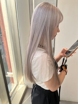 ノク(nok) ラベンダー_前髪マチルダボブピンクベージュ