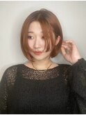 オレンジブラウン/ボブスタイル【20代30代40代】