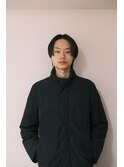 センターパート メンズ縮毛矯正 センターパートウルフ 大阪