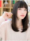 黒髪オリーブグレージュ小顔厚めバングロブc5北浦和20代30代40代