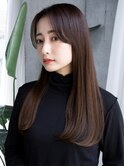 20代30代大人かわいいナチュラル暗髪エアーストレートヘア