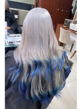 プログレス つくば店(PROGRESS by ヂェムクローバーヘアー) ホワイトシルバーケアブリーチandデザインカラー