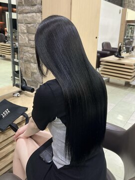 ゼスト 吉祥寺店(ZEST) 【籠倉】ブリーチなし透明感/艶ブルーブラック/黒髪暗髪/吉祥寺