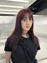 ゼスト 八王子店(ZEST) カシスレッド/ブリーチなしダブルカラー【藤野はるひ】