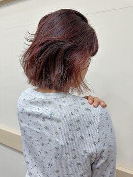 ヘアモード カクテル ブリーチなしWカラー◎ボルドーカラー【MARIA】