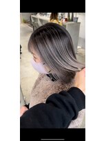 アポロ 横浜駅店(apollo)&nbsp;レイヤーボブハイライトブリーチレイヤーハイトーングレージュ