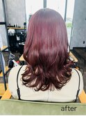 暖色レイヤー巻きスタイル