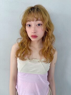 エマエコル(Emma ecole) Emma ecoleハイトーンイエローカラー/ハイトーンロング/名古屋栄