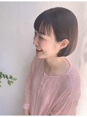 まるっとシルエットが可愛いコンパクトボブ/艶ボブ/オン眉ボブ