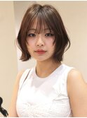 お洒落なレイヤーカットハッシュカットレイヤーボブ渋谷