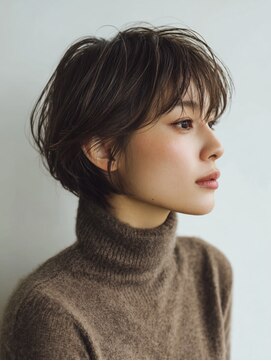 AccessMoon 米沢本店 クラゲヘアー/小顔/ココアベージュ/オリーブグレー/水戸米沢