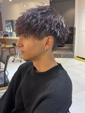 キャンバス バイ ネオリーブ 横浜西口(Canvas by neo.) 横浜★ツイストパートメンズハイライトパープル