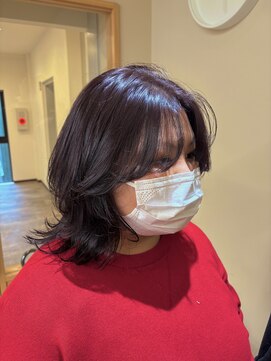 エミイ 鎌倉(eMii.) ミディアムレイヤー×ボルドーカラー