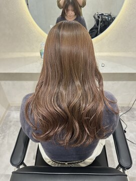 ホワイト(WHITE) ココアベージュ　ゆるまきロング