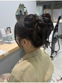 ヘアアレンジ/お団子ヘア/アップヘア/お呼ばれヘア