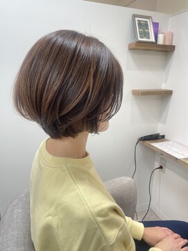 シアアルン 新小岩店(SHEER alun) ◆上品な丸みショートボブ×艶ベージュ【新小岩】