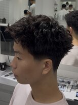 グルーマーズクレッジ 渋谷店(GROOMER/S CREDGE)&nbsp;テーパーウォーリアカット　コテパーマ