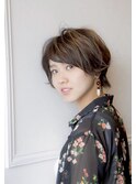 emu☆スポンテニアスショートボブ×ハイライトグレージュ