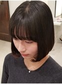 ミニボブ×ワイドバング
