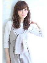 オーロ 宝塚店(ORO)&nbsp;アッシュブラウンの大人かわいいブランジュ小顔くびれセミディ