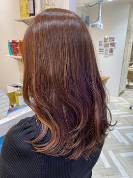 シー バイ ロンド 新宿(Sea by Lond) 【藤原三知代】セミウェットウェーブオレンジカラー