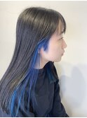 イヤリングカラー/ブルー/アッシュグレー