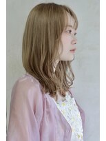 ハピネス 河原町店(Happiness)&nbsp;20代　春っぽくびれミディ　透明感ミルクベージュカラー