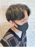 【松戸 岩口】オリーブカラーセンターパートショート