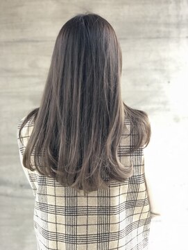 アッシュタカサキ(ash takasaki) 20代30代艶感ゆるふわ♪髪質改善カラーミルクティーベージュ