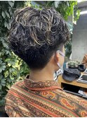 ハードパーマ_ツーブロック_ハイライト