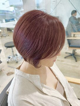 ビーヒアナウ N゜03 金沢駅西店(BE HERE NOW) 大人ショート×ピーチティーベージュ